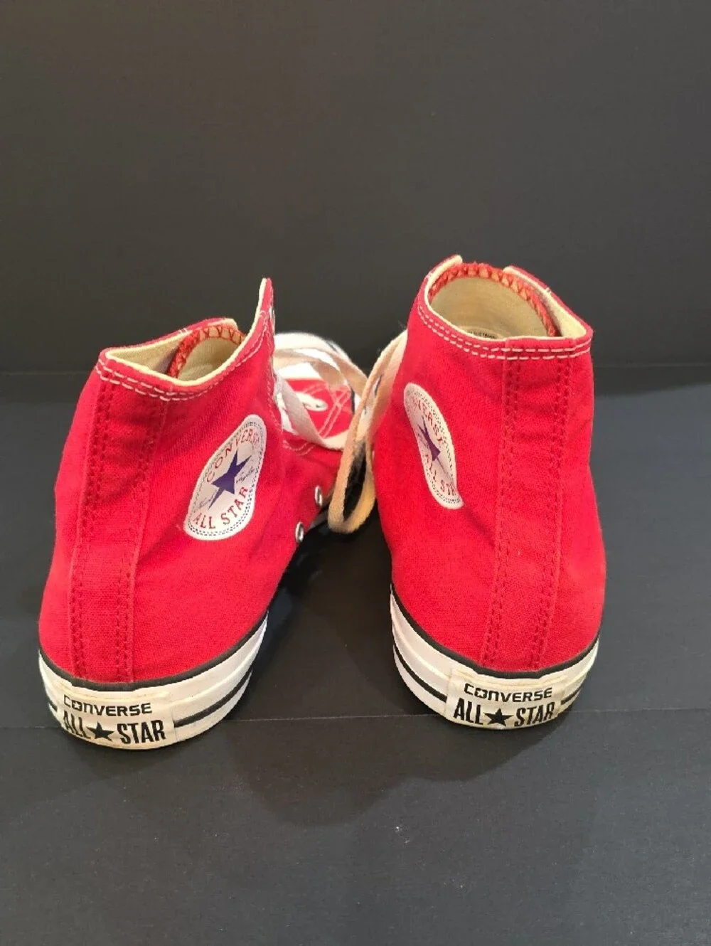 Converse High Top All Star Sneakers in Red with White Accents Size 10